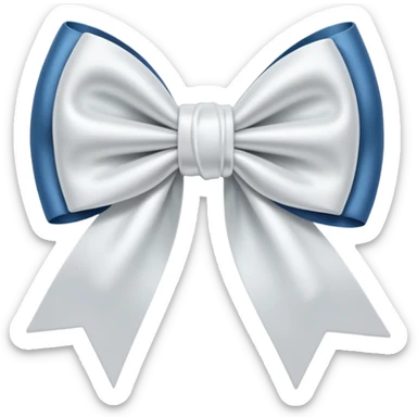 Doe white a bow sticker