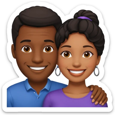 Ebony couple sticker