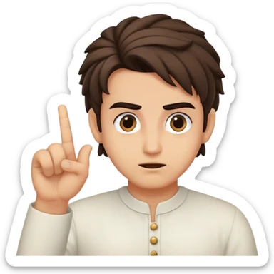 Personnage qui ressemble à Jul est qui fait des doigts d’honneur  sticker