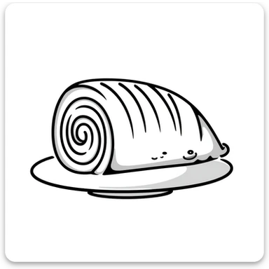 Hand-drawn spiral-cut holiday ham on a platter sticker