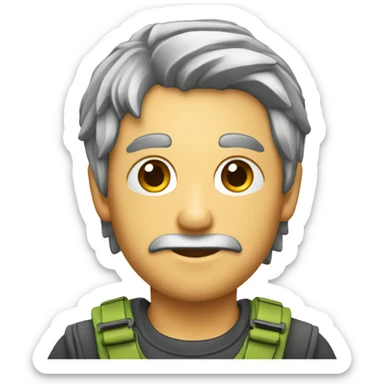 trentenaire très drôle avec une coupe éclatée  sticker