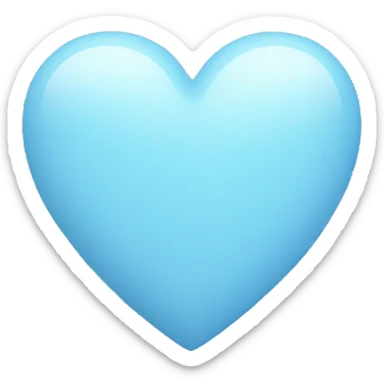 Pastel blue heart sticker
