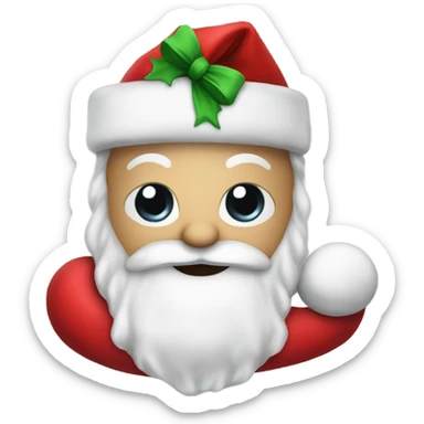 Santa sock sticker