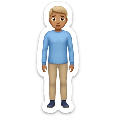 man with a full body and shirt in the cold sticker