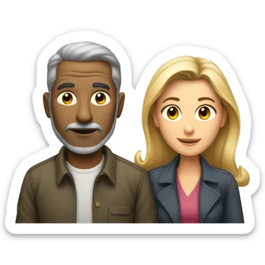 Ugly guy with young wife sticker