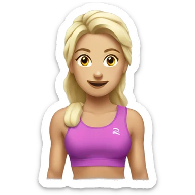 Rubia  haciendo CrossFit  sticker