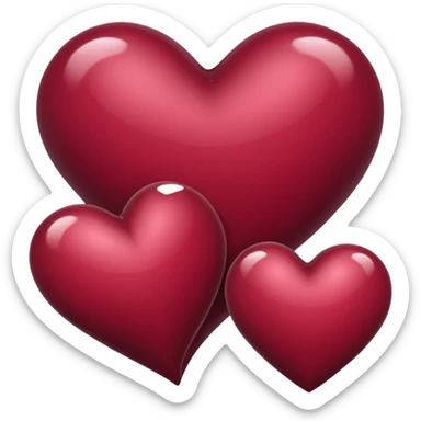 Burgundy heart sticker