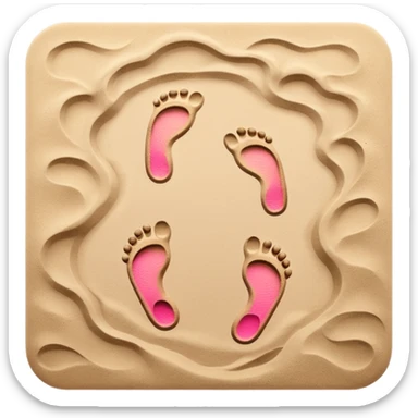 two footprints: child and adult sticker