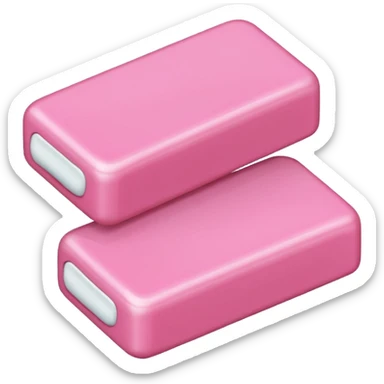 Chicle rosado rectangulo sin cara sticker