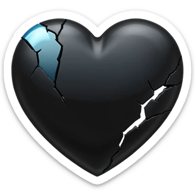 Black heartbreak sticker