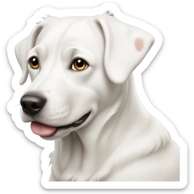 white-swiss-dog sticker
