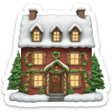 Christmas house sticker