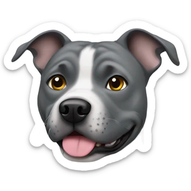 grey staffie  sticker
