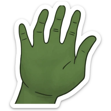 Hand with just pointer and middle finger sepoorated sticker