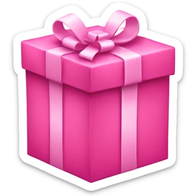 pink gift box sticker