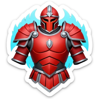 Ares war armor object icon, heavy Greek battle armor, dark steel and crimson red theme, massive shoulder armor, sharp edges, glowing red runes, intimidating design, 3D cartoon, mobile game icon style, centered, clean background, no text, no watermark

 sticker