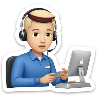 A male customer who has a product service request wanting information on one of two products? sticker