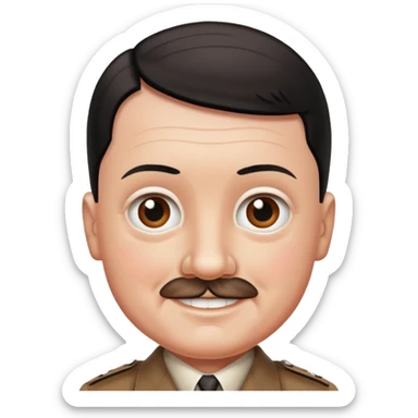 Hitler babyfacek, smiling sticker