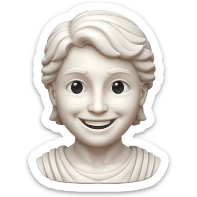 escultura griega feliz sticker