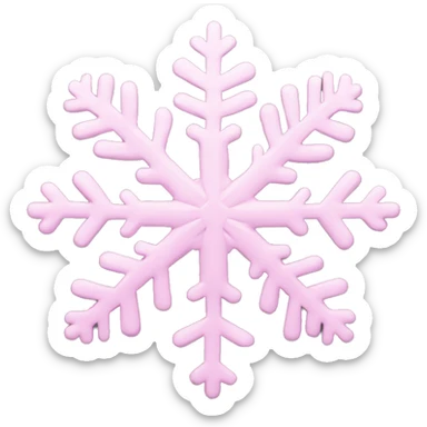 pastel pink snowflake  sticker