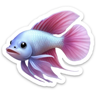 Halfmoon Dumbo betta splendens sticker