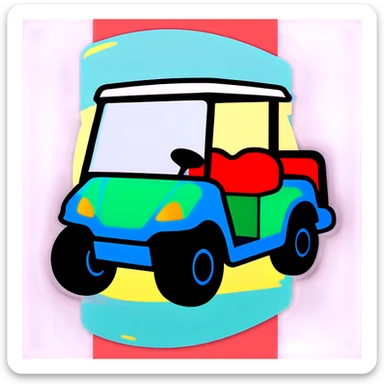 Golf cart sticker
