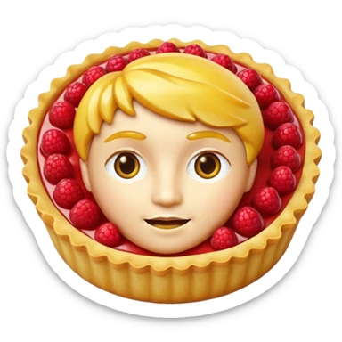 tart food in 3d memoji style sticker