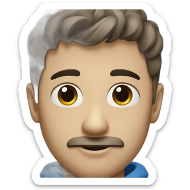 Homme noir au yeux bleu sticker