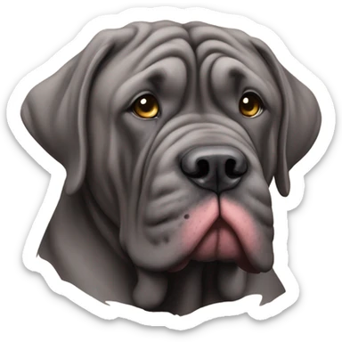 Neopolitan mastiff sitting sticker