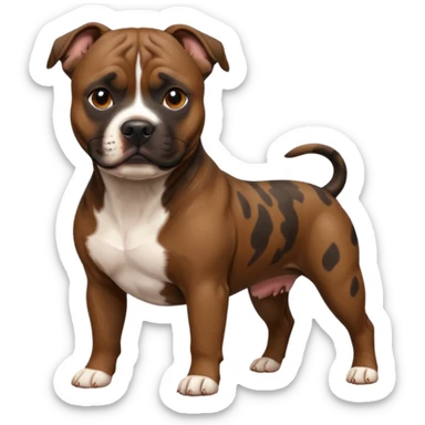 brindle staffordshire bull terrier sticker