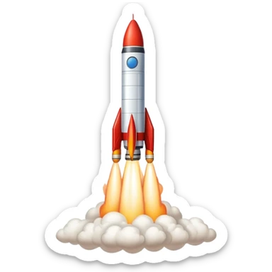 Rocket launch sticker