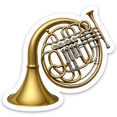 french horn sticker