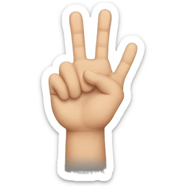 Hand holding up three fingers sticker