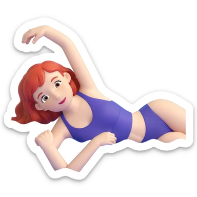22-year-old redheaded girl athlete swimmer sticker