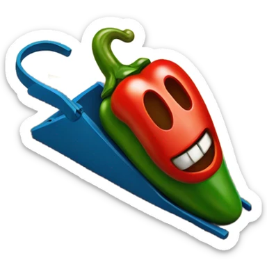 A spicy pepper in a mouse trap sticker