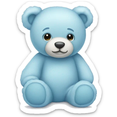 pastel blue teddy bear sticker