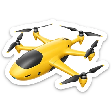 Yellow Drone – battery pack, Courier Drones. sticker