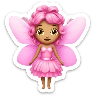 pink bow fairy sticker