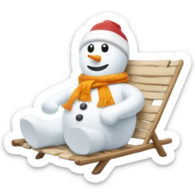 snowman tanning sticker
