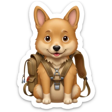 travelling dog sticker