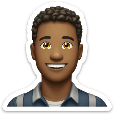 smiling young man portrait indoors sticker