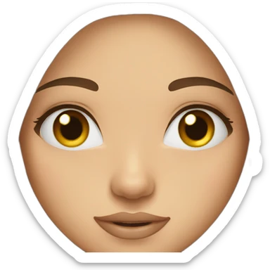 girl-long-straight-brown-hair-beautiful-eye-eyebrow sticker