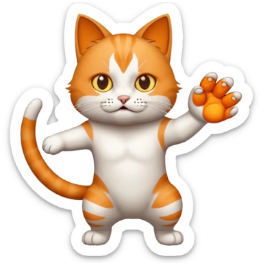 cat defeating death sticker