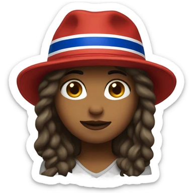Girl with buffalo bills hat  sticker