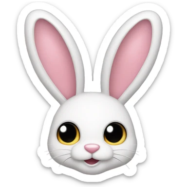 Easter Bunny with three heads sticker