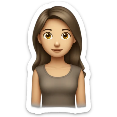 une fille brune et un garçon blond sticker