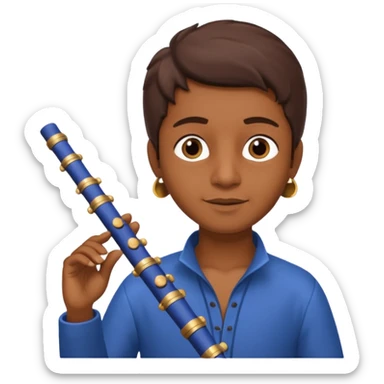 Krishan with flute sticker