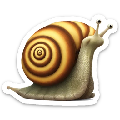 A snail wearing an Amazon vest sticker