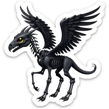 thestral: Winged horses visible only to those who have witnessed death and understand its significance. sticker