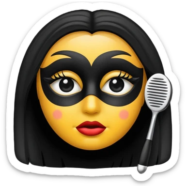 MASCARA PRETO E BRANCA TEATRO sticker